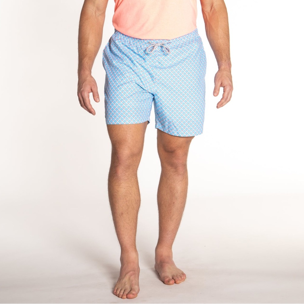 Michaels Men’s Size Medium Fans Blue Orange Cyclist Liner Swim Trunks